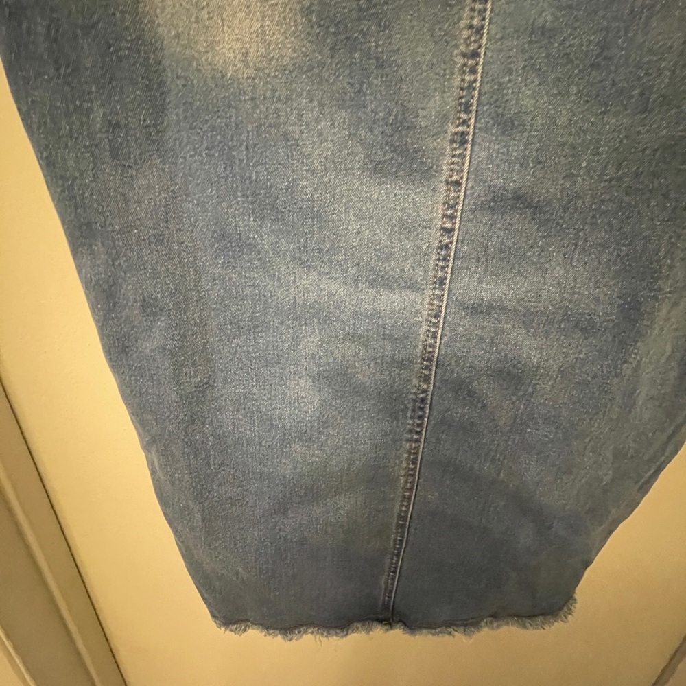 Denim Button-Up Long Jacket - Picture 8 of 9